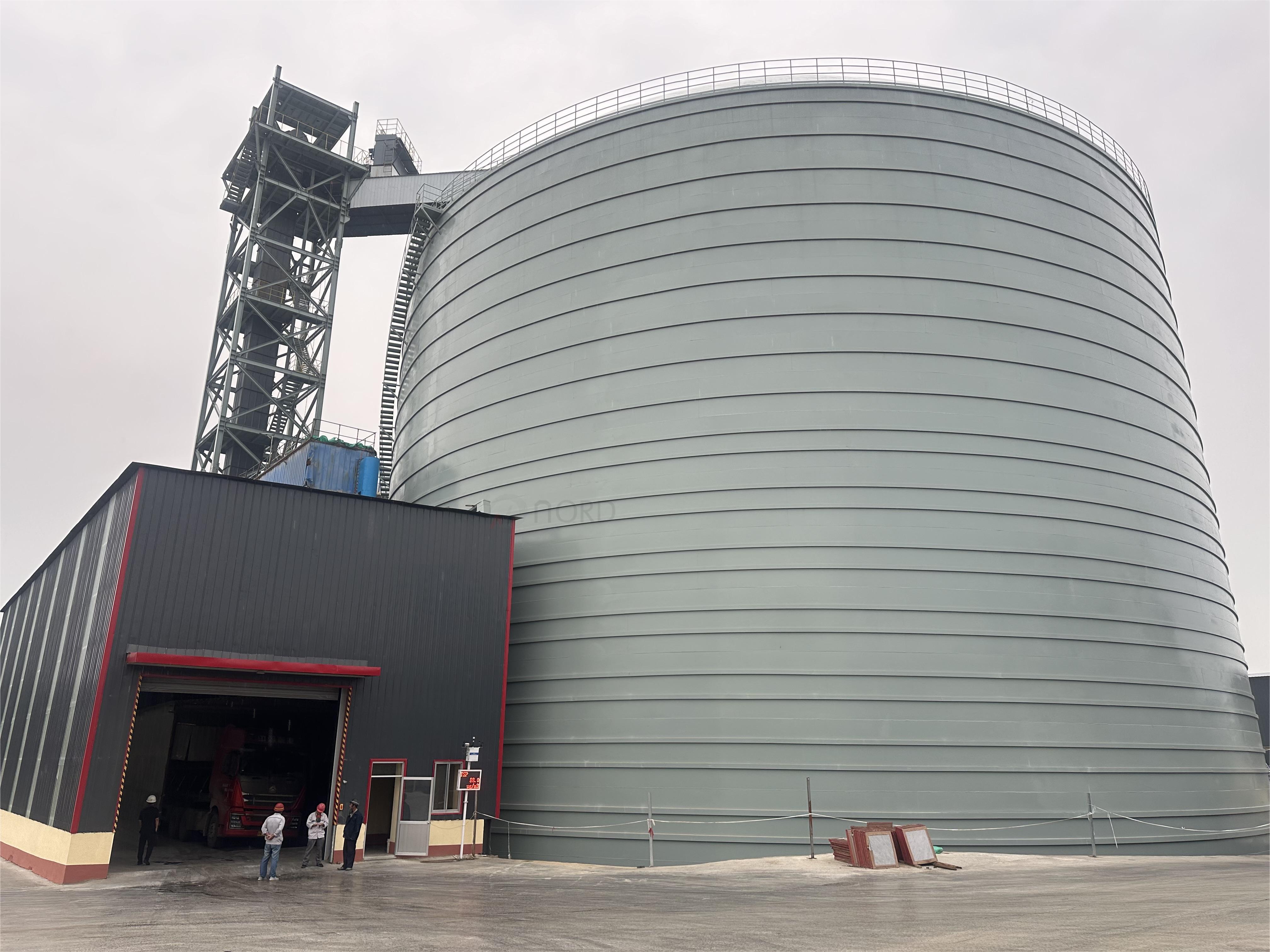 莱芜**水泥公司，新建85000吨熟料钢板仓工程级配套设备